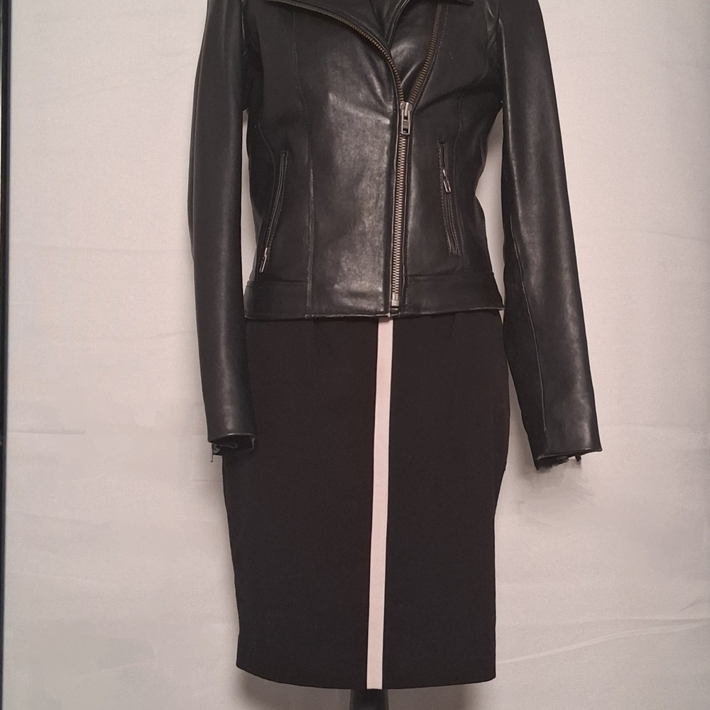 Vintage Sly And Co Women's Black Leather Jacket